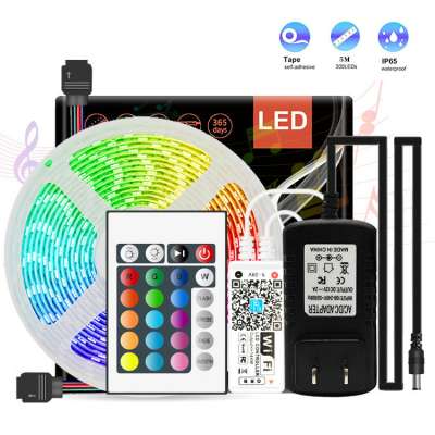 Led strip Kit wifi RGB 5050 DC 12v 5m 10m 24 key Water proof RGB led light