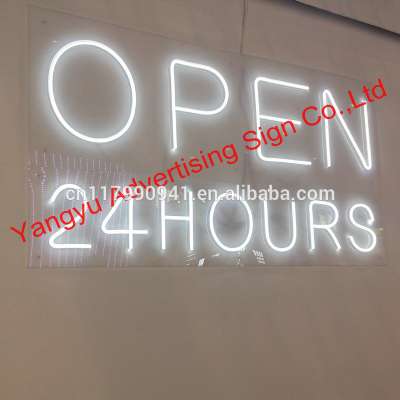 led neon 24 hours open sign bar sign