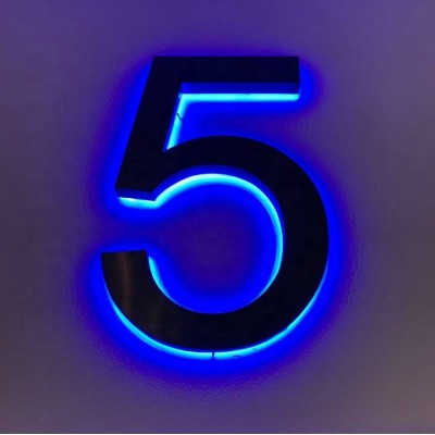 Factory 3D stainless steel led house numbers and signs