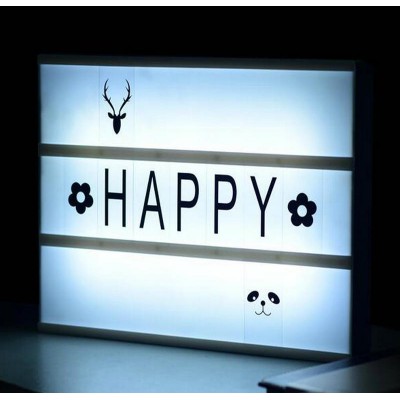 A4 Size DIY LED Letter light box Rechargeable Battery powered cinema light box