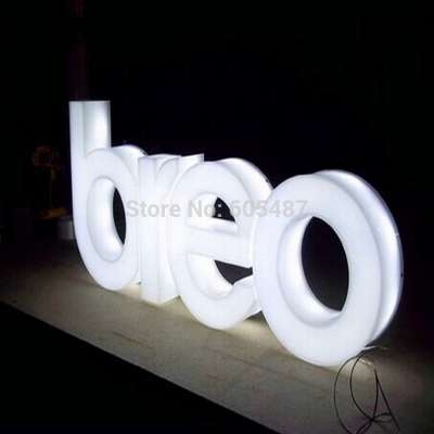 Custom perforated 3D acrylic LED channel letters signs