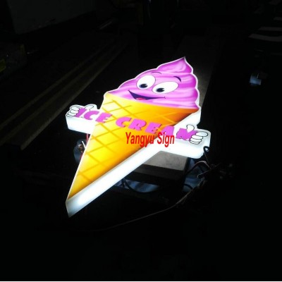 customized led 3D shop name sign board advertising acrylic light box