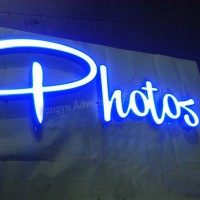 Outdoor led illuminated open logo cell phone shop names sign