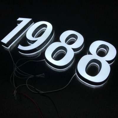 Outdoor led sign board logo acrylic wall sign 3d luminous shop logo