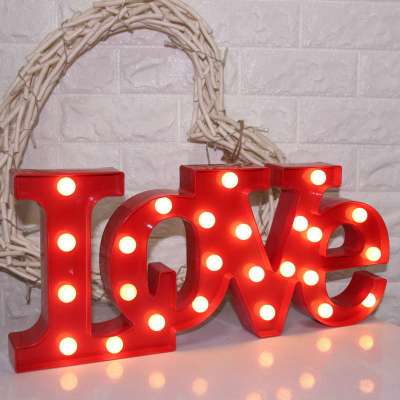 Custom LED metal marquee letters vintage light bulb letter sign love wedding letter signs for wedding decorations