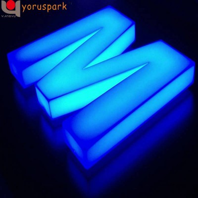 outdoor 3D acrylic led light box illuminated signage logo