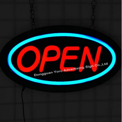 Custom 3d hair salon plastic open close advertising Led soft  neon signs board