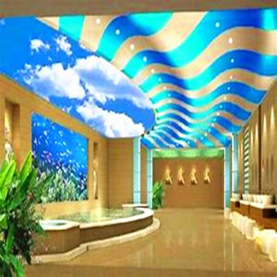 Authentic quality waterproof MSD UV 3D digital printed soft stretch PVC ceiling film for kitchen office decorations