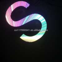 3D Outdoor epoxy resin beauty mix color led channel letter sign