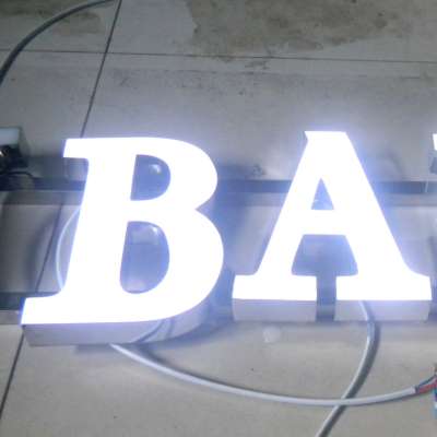 Outdoor 3D Epoxy resin Led lighted sign illuminated channel letters