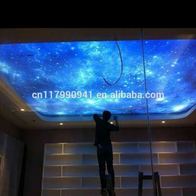 New UV star printed skylight protection translucent soft PVC stretch ceiling film