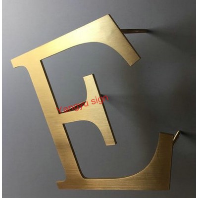 3mm gold laser cut metal letters stainless steel toilet signs