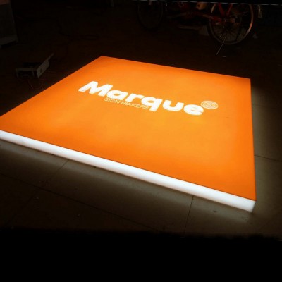 custom acrylic led light box edge lit logo sign