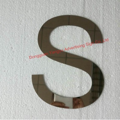 Customized 1mm thickness metal alphabet letters silver polished laser cutting stainless steel letters