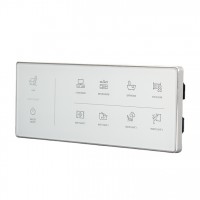 RS485 220V AC 274*102mm SIZE tempered glass with zinc alloy frame luxury touch Bedside wall switch with LED backlight