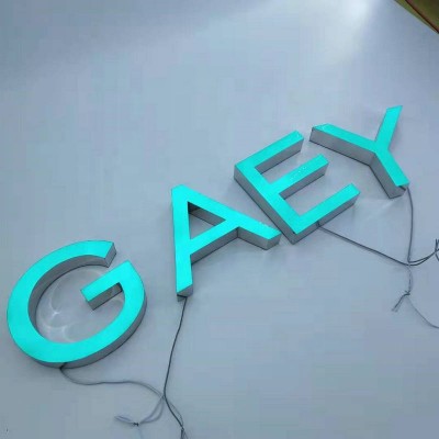 Outdoor 3D Stainless Steel frontlit white Epoxy resin Led letters sign board led light